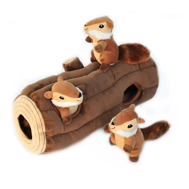 ZippyPaws Burrow Eekhoorn hondenspeelgoed met verborgen eekhoorn, knuffelbaar en geschikt voor honden, van BunnyCat & Co.