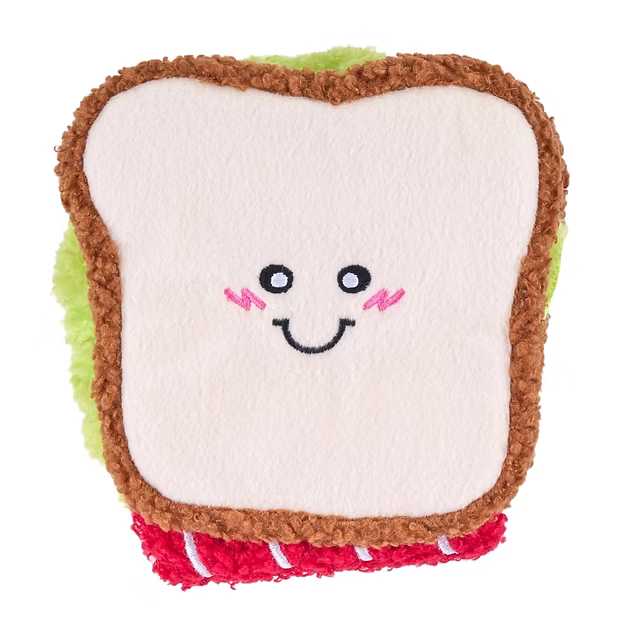 ZippyPaws Sandwich hondenspeelgoed van BunnyCat & Co met zachte stoffen en kleurrijke details voor speelse honden.